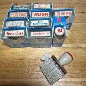 Professional Office & Specialty Stamp Lot - Xstamper & Trodat Junk Drawer Lot